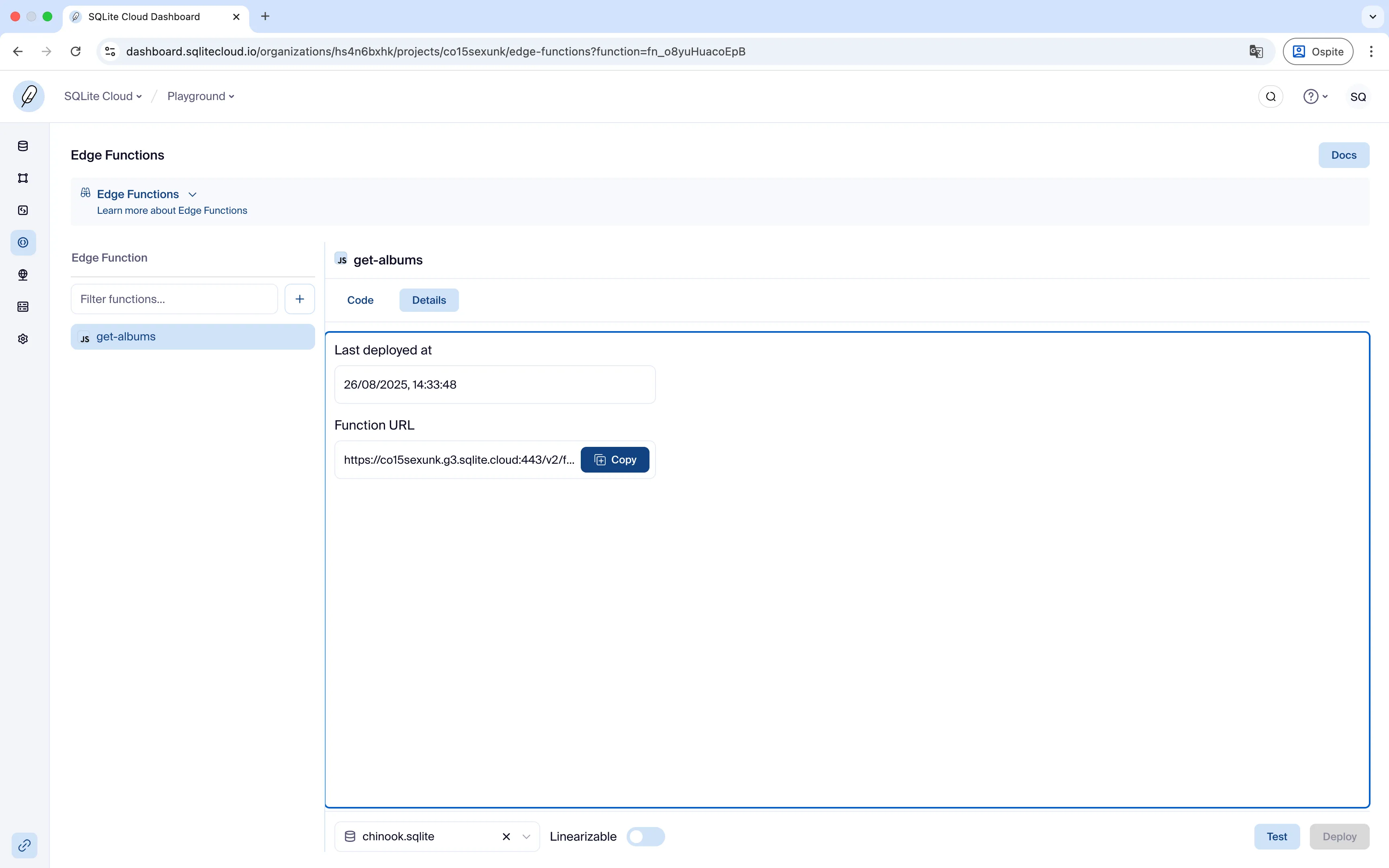 Edge Function Details