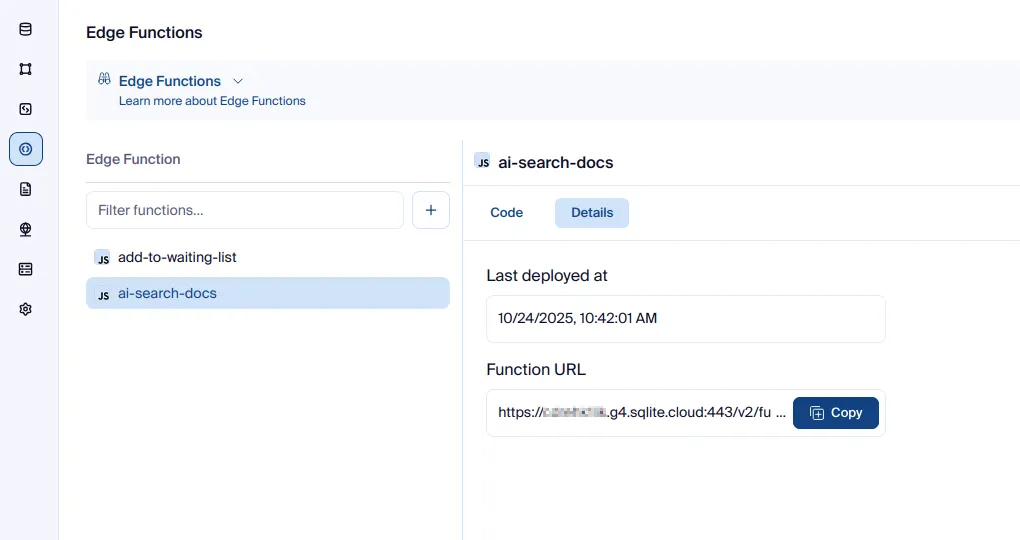 AISearch Edge Function Details